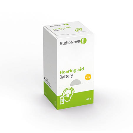 AudioNova - piles pour appareils auditifs TYPE 10 (60 piles)