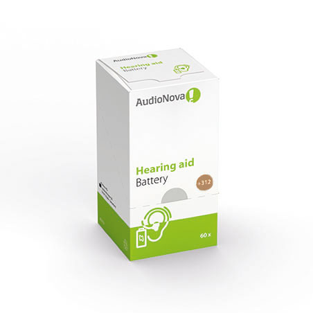 AudioNova - piles pour appareils auditifs TYPE 312 (60 piles)